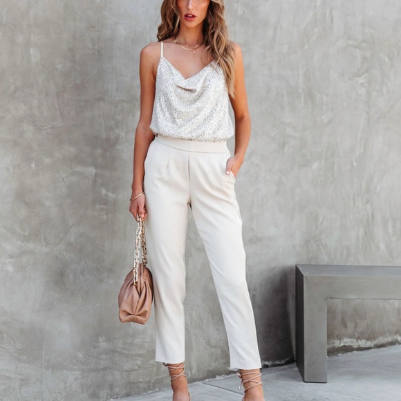 VICI | Trendsetting Diva Sequin Cowl Neck Top - Picture 5 of 8